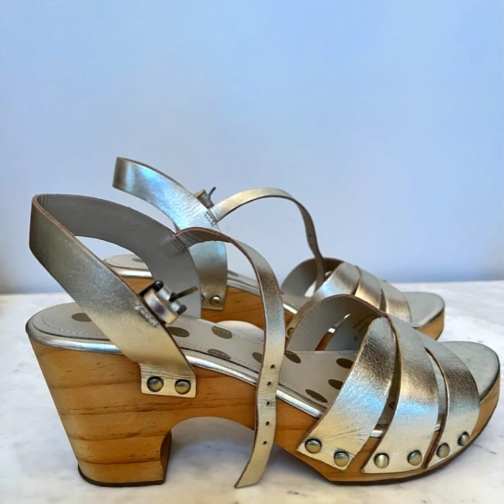 Boden Gold Metallic Harriet Sandal Clogs